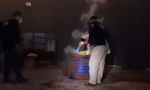 El cadáver fue hallado dentro de un tambor enterrado en una vivienda en Pedro Juan Caballero. Foto: UH