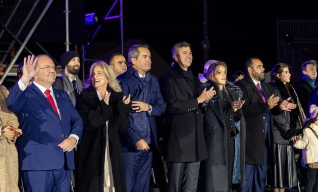 El presidente de la República, Santiago Peña, durante la ceremonia de clausura de los II Juegos Panamericanos Junior Asunción 2025.Foto: Gentileza.