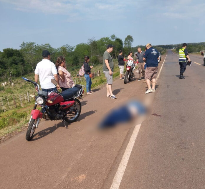 Testigos relataron que el hombre intentó maniobrar para evitar el choque, pero no pudo evitar el impacto. Foto: Gentileza.