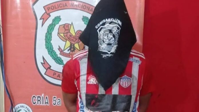 La Policía Nacional detuvo en el lugar a Rafael Enrique Esnivel (35, colombiano) y se le incautó el cuchillo utilizado.Foto: Gentileza.
