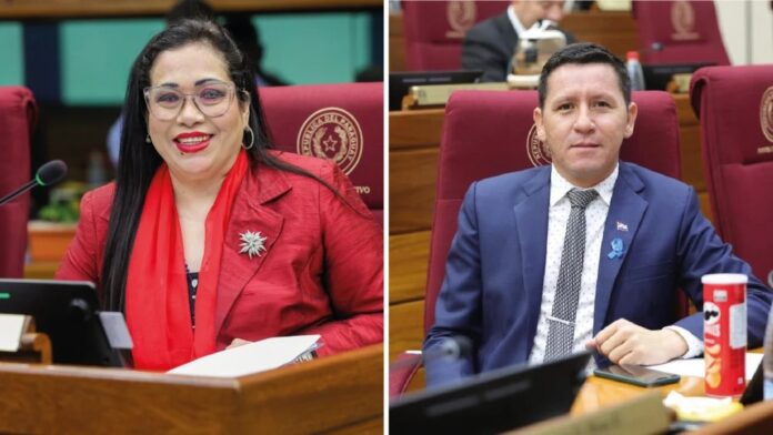La senadora Norma Aquino, alias Yamy Nal, y el senador Javier Vera, alias Chaqueñito, ambos ex Cruzada Nacional y hoy cartistas. Senado La senadora Norma Aquino, alias Yamy Nal, y el senador Javier Vera, alias Chaqueñito, ambos ex Cruzada Nacional y hoy cartistas. Senado