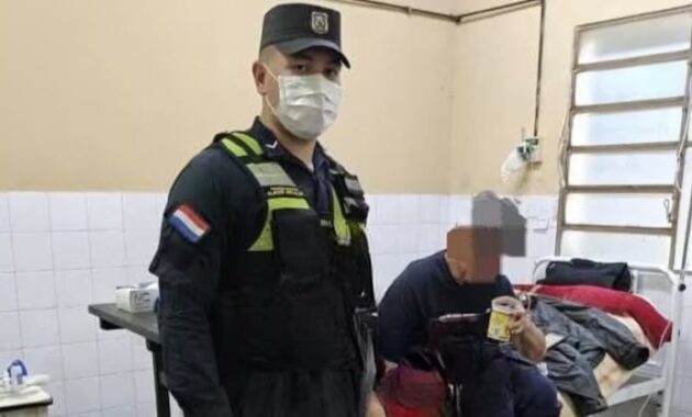El hombre está con resguardo policial mientras se recupera de la neumonía. Foto: Gentileza