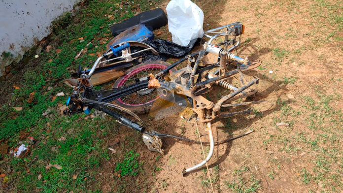 Las piezas incautadas pertenecen al ciudadano Mario Ariel Acuña, quien había denunciado el hurto de su motocicleta en la Comisaría 3ª. Foto: Redacción Suceso.