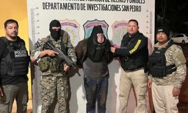 Derlis Adilson Dávalos Arteta (31) fue capturado en Santa Rosa del Aguaray. Foto: Gentileza