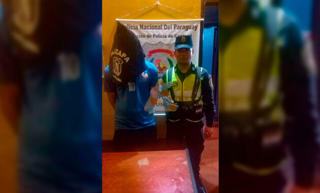 El aprehendido, Daniel Verón García, de 38 años, amenazó a su concubina y a los integrantes de su familia con un machete. Foto: Redacción Suceso.