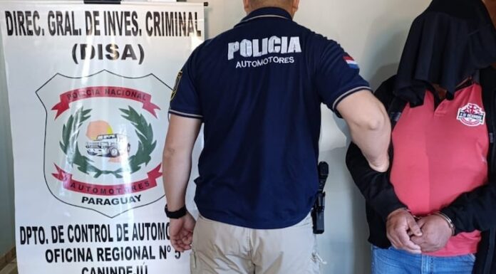 El hombre fue detenido ayer. Foto: PN. El hombre fue detenido ayer. Foto: PN.