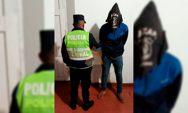 Wilmar Morínigo Giménez (25) fue aprehendido por violencia intrafamiliar en Vizcaíno Cue, Caazapá. Foto: Redacción Suceso.