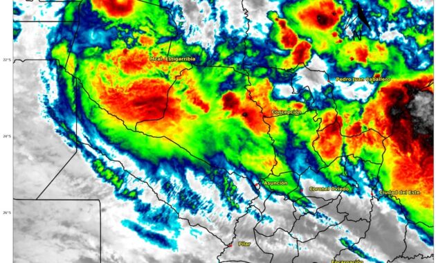Imagen satelital del fenómeno esperado.