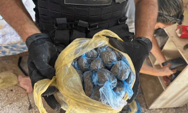 Como resultado del operativo se incautaron más de 1.2 kilogramos de estupefacientes. Foto: Gentileza - Senad.