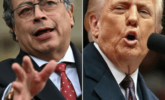 Gustavo Petro y Donald Trump. (Foto:LUIS ACOSTA and Jim WATSON / AFP)
