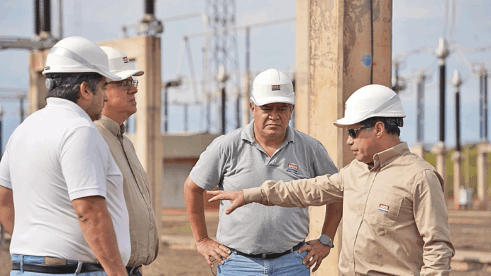 Inspección. Una comitiva técnica de la ANDE realizó verificaciones en Yguazú