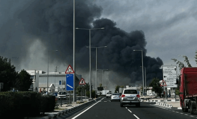 Columnas de humo tras caída de misiles en Teherán,FOTO: AFP