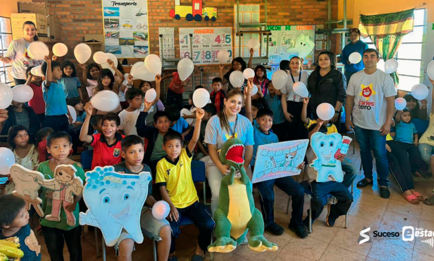 Un total de 102 estudiantes fueron beneficiados con actividades de promoción de la salud bucodental en el distrito de Aba’i - Foto: Gentileza