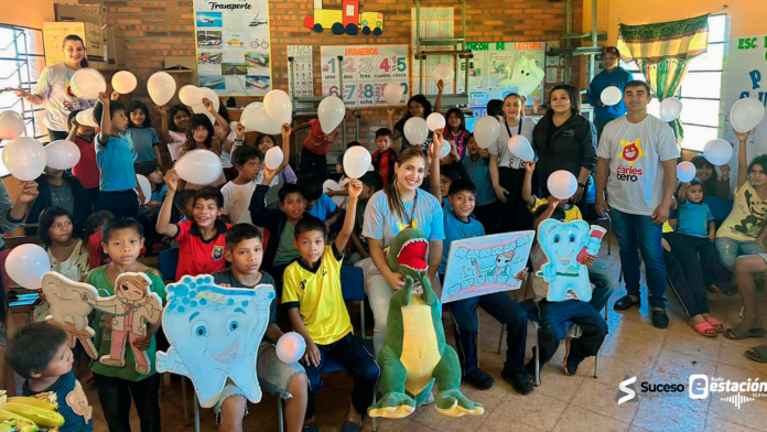 Un total de 102 estudiantes fueron beneficiados con actividades de promoción de la salud bucodental en el distrito de Aba’i - Foto: Gentileza