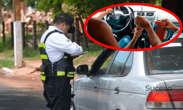 Ley de Tránsito sanciona con G. 1,1 millones a quienes no lleven ambas manos en el volante