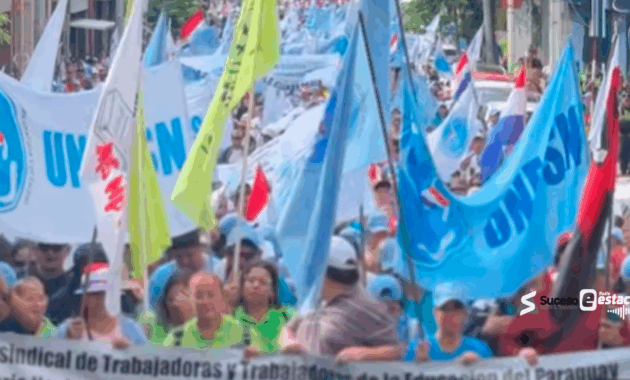 Manifestación de los docentes. Foto: Captura Facebook