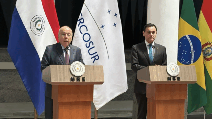 Los cancilleres de Brasil y Paraguay mantuvieron este viernes una reunión en Asunción.Foto: Gentileza Los cancilleres de Brasil y Paraguay mantuvieron este viernes una reunión en Asunción.Foto: Gentileza