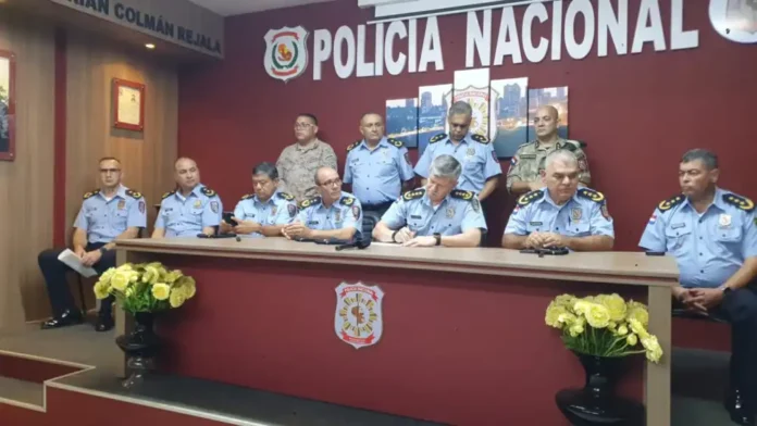 Las estrategias de seguridad en Alta Paraná fueron anunciadas por el comandante de la Policía Nacional, Carlos Benítez. Foto: Gentileza.