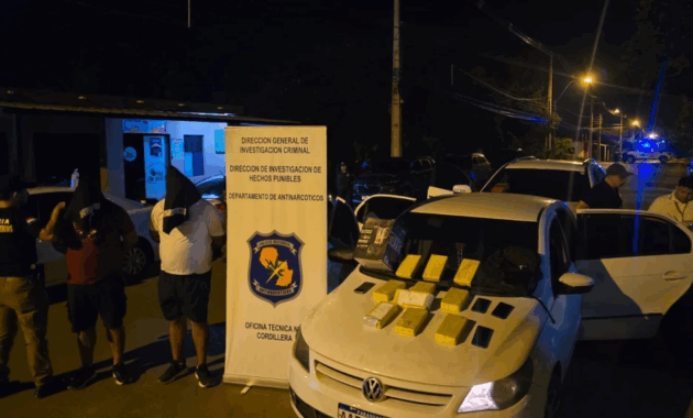 Los detenidos son José María Martínez Sotelo, de 37 años y Aldo David Mendoza Olmedo, de 29 años.Foto: Gentileza.
