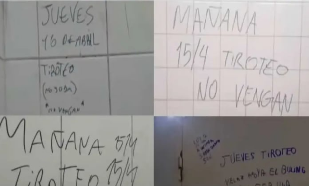 Siguen sumando denuncias de colegios donde se registran amenazas de atentados.
