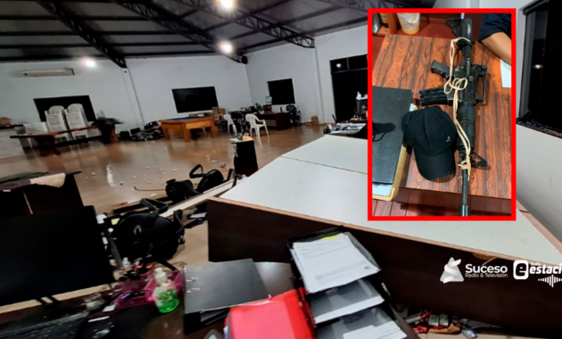 Los delincuentes redujeron al guardia de seguridad y se llevaron dos cajas fuertes. Foto: Gentileza.