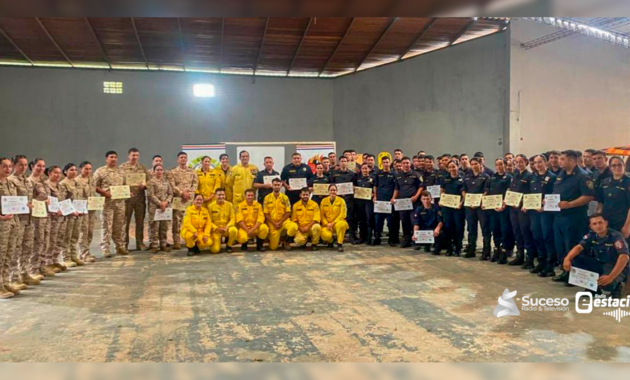 En la sede de la Municipalidad de José Fassardi, se desarrolla una jornada de capacitación orientada a fortalecer las competencias operativas de efectivos policiales - Foto: Gentileza/Edición Suceso Multimedios