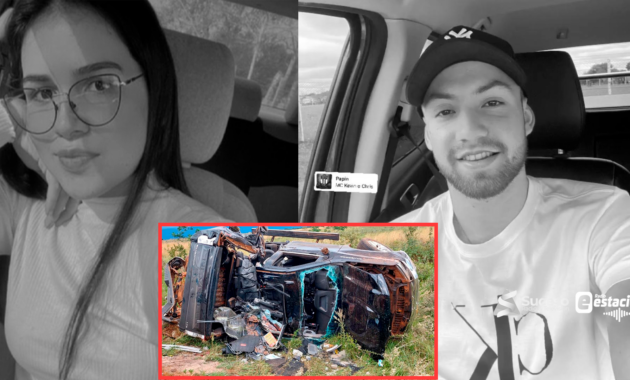 Sanny Yolanda González Larrea, y Lucas Gabriel Acosta Silvero, quienes perdieron la vida aquella madrugada - Foto: Gentileza/Edición: Suceso Multimedios