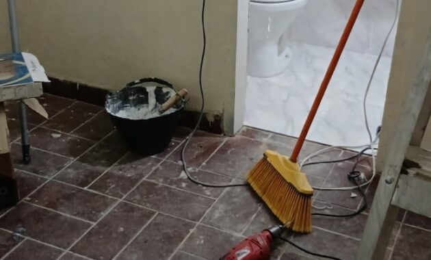 Los trabajos en la celda VIP de Dalia López. Foto: Gentileza.