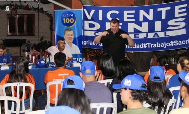El senador Dionisio Amarilla sigue con su campaña electoral para llegar a la presidencia del PLRA. Foto: Gentileza