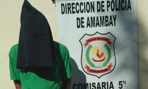 Agentes de la Comisaría 5ª de Bella Vista Norte procedieron a la detención de Vicente Ramón Alfonso, de 28 años.Foto: Gentileza.