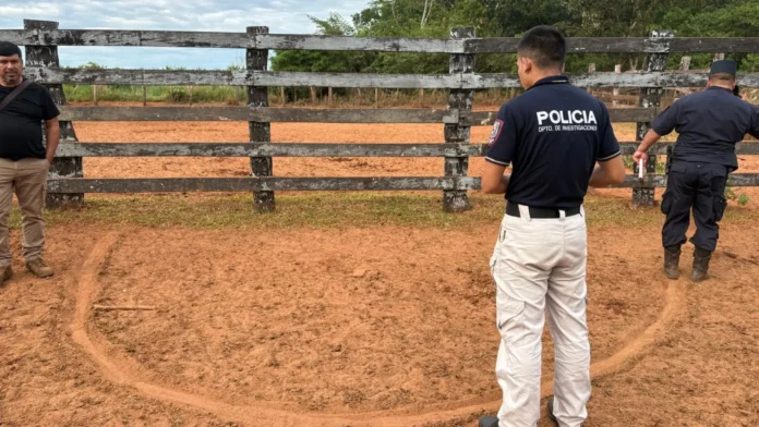Una banda irrumpió en una estancia en Tacuatí, San Pedro, donde tomó de rehén al capataz Julio Cesar Franco Giménez.Foto: Gentileza