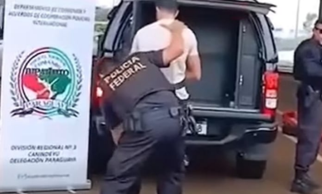El brasileño ya fue entregado a las autoridades brasileñas tras su arresto. Imagen: captura de video.