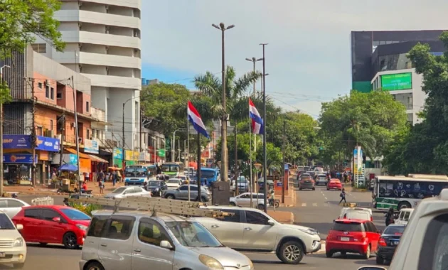 Microcentro de Ciudad del Este. (referencia).Foto: Édgar Medina.