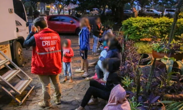 En operativo asisten y trasladan a niños indígenas vulnerables.Gentileza