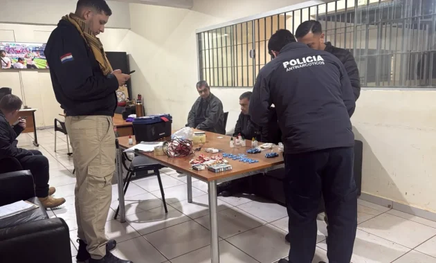 Dosis de drogas incautadas en cárcel de Minga Guazú.Foto: Gentileza.