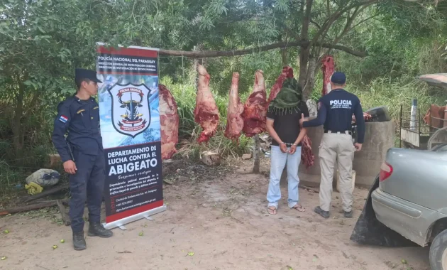 Tras el pesaje, se confirmó que la carga consistía en 180 kilogramos de carne vacuna. El detenido permanece a disposición del Ministerio Público, mientras prosiguen las investigaciones para determinar el origen de la carne y las circunstancias del presunto hecho de abigeato.