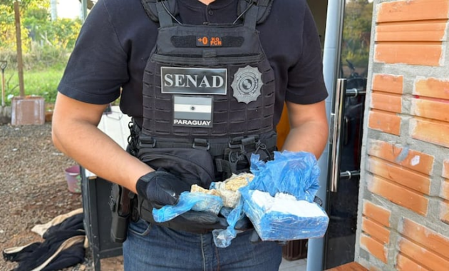 El “patrón” y su depósito de drogas en Villarrica: incautaron 4.000 dosis de cocaína y crack