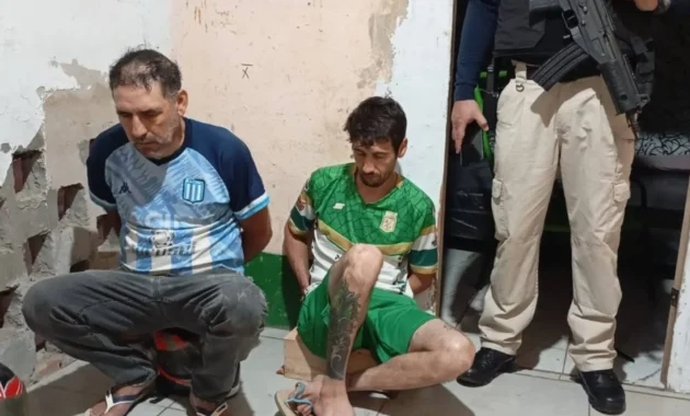 Severiano Flores y Alexis Vicente Saavedra Fleitas son dos de los detenidos tras el procedimiento.Foto cedida por la Policía Nacional.