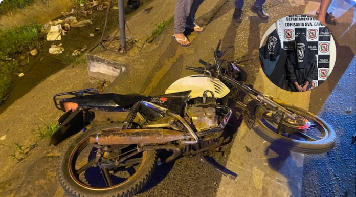 Persecución, choque y dos detenidos en Capiatá Persecución, choque y dos detenidos en Capiatá